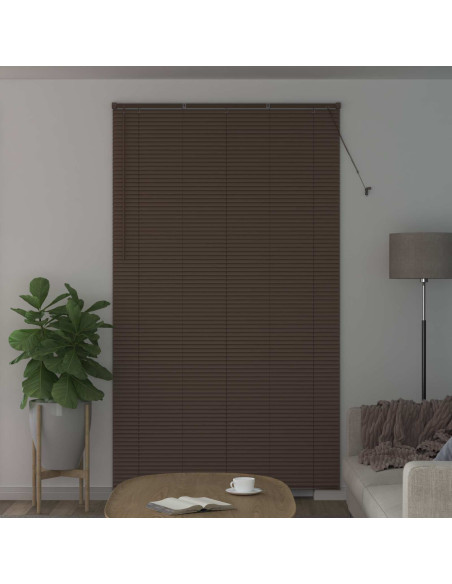 Tenda Veneziana Marrone Scuro con Motivo 213 x 160 cm PVC