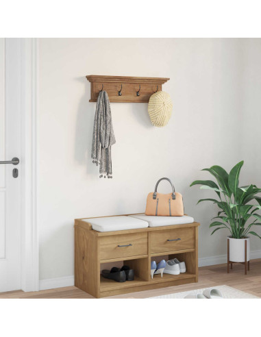 Appendiabiti montato a muro Naturale 70 x 10 x 20 cm