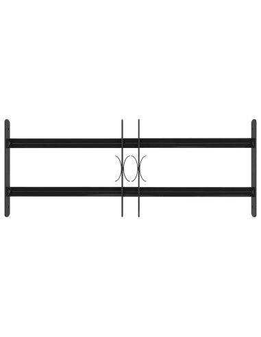 Griglia Finestra Nero 76 x 30 cm Acciaio verniciato a polvere