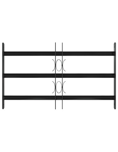 Griglia Finestra Nero 75.5 x 45 cm Acciaio verniciato a polvere