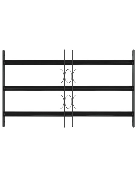 Griglia Finestra Nero 75.5 x 45 cm Acciaio verniciato a polvere