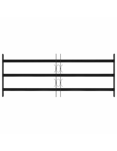 Griglia Finestra Nero 116 x 45 cm Acciaio verniciato a polvere