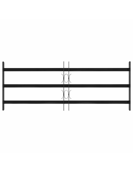 Griglia Finestra Nero 116 x 45 cm Acciaio verniciato a polvere