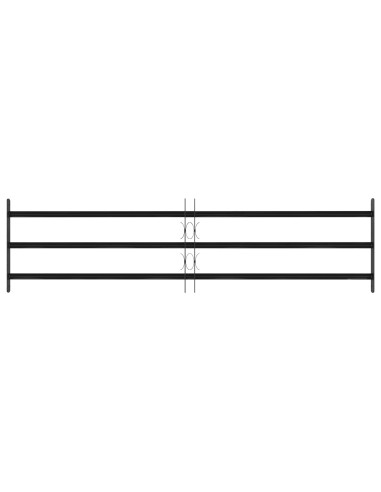 Griglia Finestra Nero 174 x 45 cm Acciaio verniciato a polvere