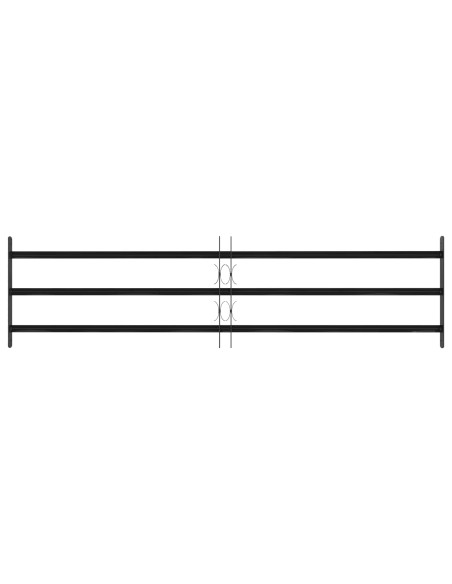 Griglia Finestra Nero 174 x 45 cm Acciaio verniciato a polvere