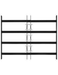 Griglia Finestra 75.5 x 60 cm Acciaio verniciato a polvere Nero 2