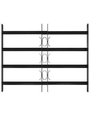 Griglia Finestra 75.5 x 60 cm Acciaio verniciato a polvere Nero