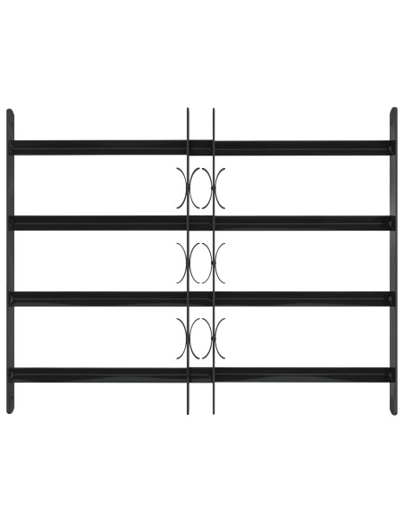 Griglia Finestra 75.5 x 60 cm Acciaio verniciato a polvere Nero