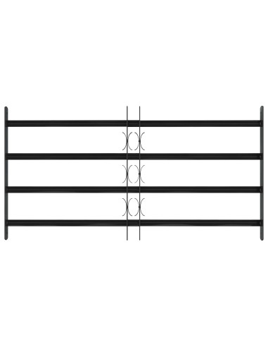 Griglia Finestra Nero 115 x 60 cm Acciaio verniciato a polvere