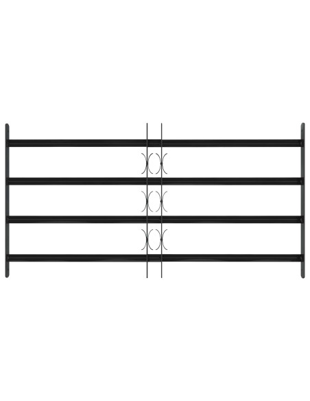 Griglia Finestra Nero 115 x 60 cm Acciaio verniciato a polvere