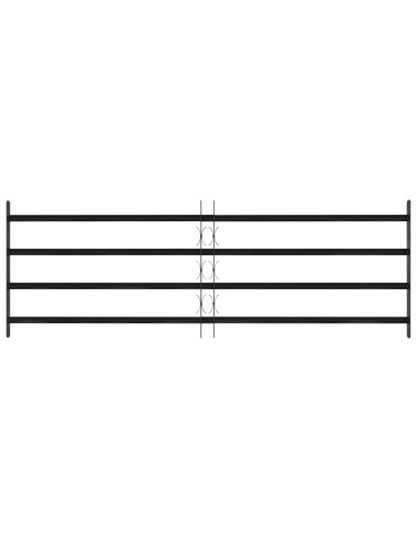 Griglia Finestra Nero 175 x 60 cm Acciaio verniciato a polvere