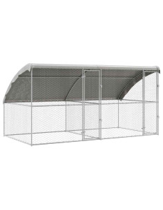 Cuccia per cani 2 pcs Argento 4 x 2 x 2 m Acciaio 2