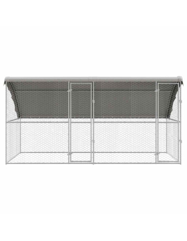 Cuccia per cani 2 pcs Argento 4 x 2 x 2 m Acciaio