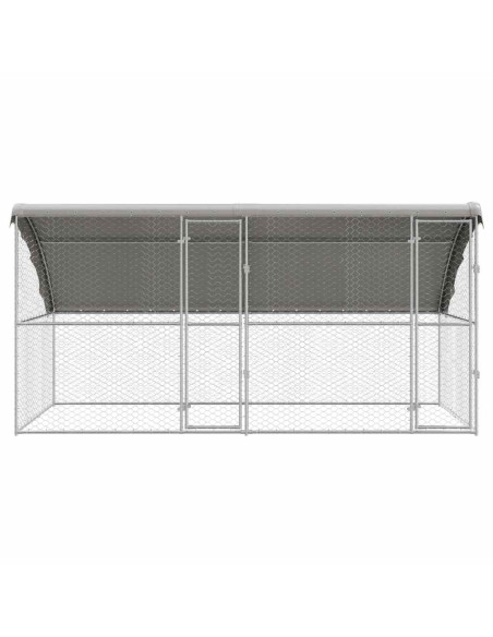 Cuccia per cani 2 pcs Argento 4 x 2 x 2 m Acciaio