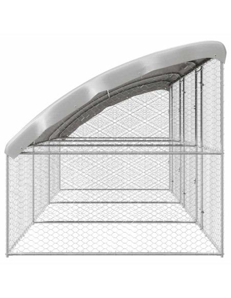 Cuccia per cani 3 pcs Argento 6 x 2 x 2 m Acciaio zincato