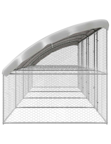 Cuccia per cani 4 pcs Argento 8 x 2 x 2 m Acciaio zincato