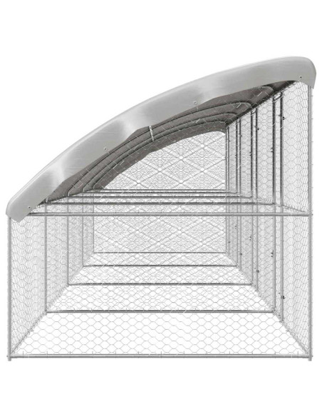 Cuccia per cani 4 pcs Argento 8 x 2 x 2 m Acciaio zincato