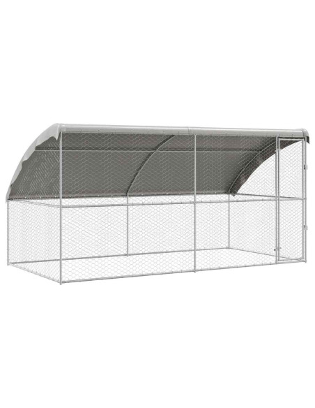 Cuccia per cani 2 pcs Argento 4 x 2 x 2 m Acciaio zincato