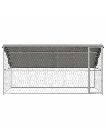 Cuccia per cani 2 pcs Argento 4 x 2 x 2 m Acciaio zincato