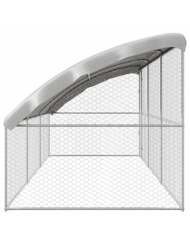 Cuccia per cani 3 pcs Argento 6 x 2 x 2 m Acciaio zincato