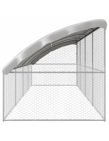 Cuccia per cani 4 pcs Argento 8 x 2 x 2 m Acciaio zincato