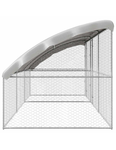 Cuccia per cani 3 pcs Argento 6 x 2 x 2 m Acciaio zincato