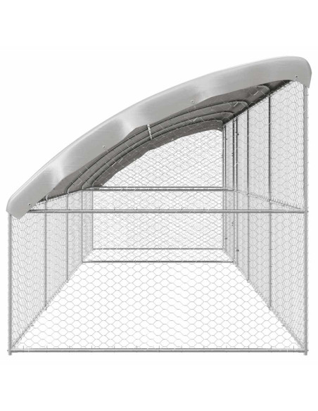 Cuccia per cani 4 pcs Argento 8 x 2 x 2 m Acciaio zincato