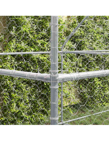 Cuccia per cani 2 pcs Argento 4 x 2 x 2 m Acciaio zincato