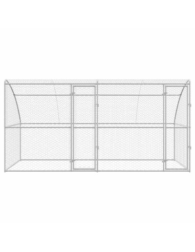 Cuccia per cani 2 pcs Argento 4 x 2 x 2 m Acciaio zincato