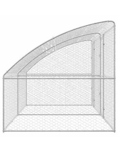 Cuccia per cani 2 pcs Argento 4 x 2 x 2 m Acciaio zincato