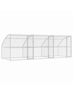 Cuccia per cani 3 pcs Argento 6 x 2 x 2 m Acciaio zincato 2