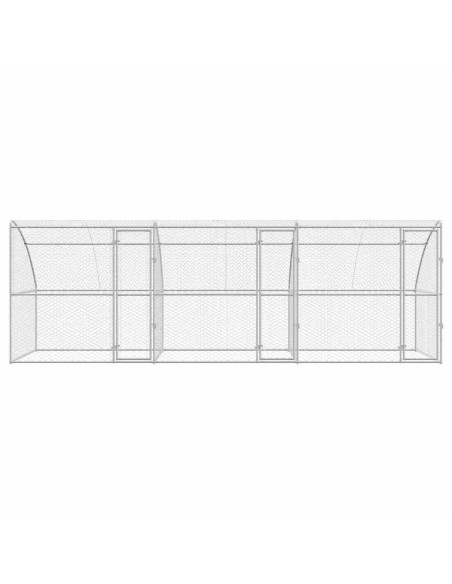 Cuccia per cani 3 pcs Argento 6 x 2 x 2 m Acciaio zincato