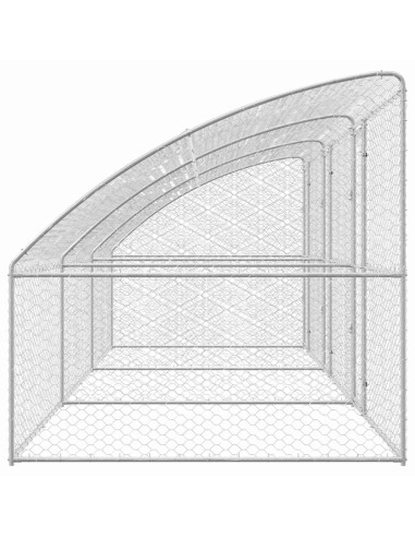 Cuccia per cani 3 pcs Argento 6 x 2 x 2 m Acciaio zincato