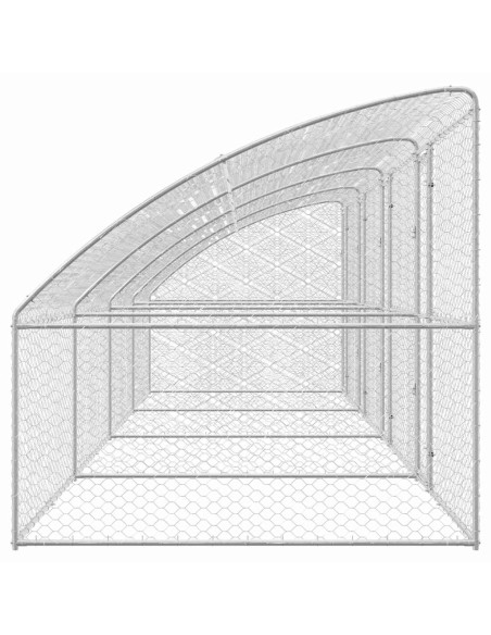 Cuccia per cani 4 pcs Argento 8 x 2 x 2 m Acciaio zincato