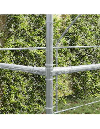 Cuccia per cani 2 pcs Argento 4 x 2 x 2 m Acciaio zincato