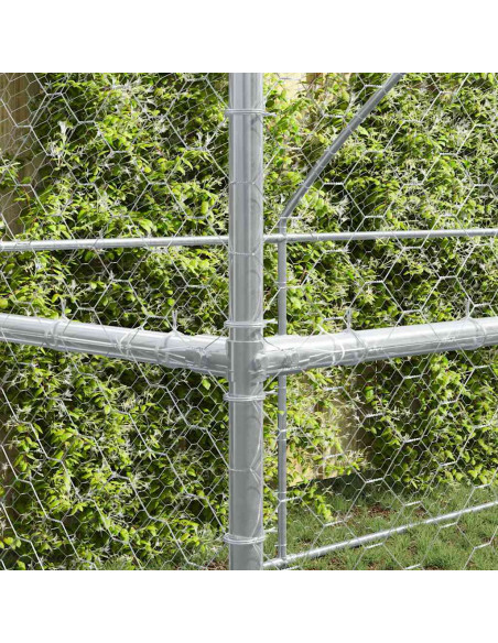 Cuccia per cani 2 pcs Argento 4 x 2 x 2 m Acciaio zincato