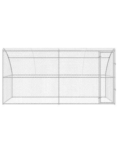 Cuccia per cani 2 pcs Argento 4 x 2 x 2 m Acciaio zincato