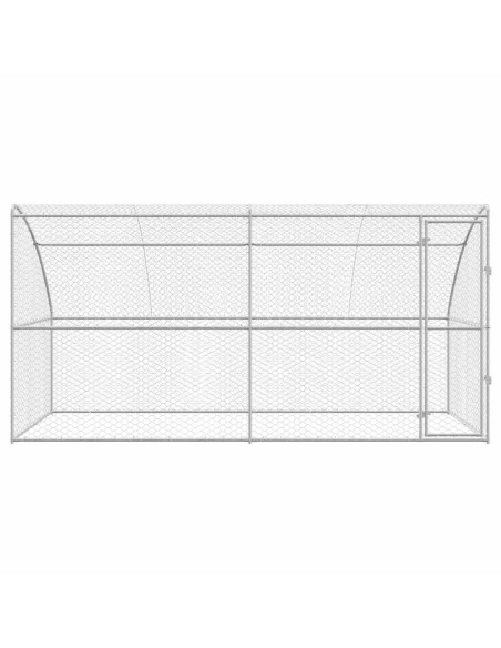 Cuccia per cani 2 pcs Argento 4 x 2 x 2 m Acciaio zincato