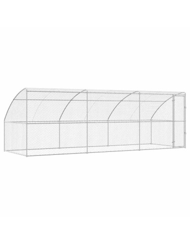 Cuccia per cani 3 pcs Argento 6 x 2 x 2 m Acciaio zincato