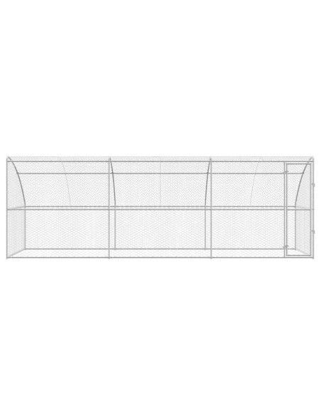 Cuccia per cani 3 pcs Argento 6 x 2 x 2 m Acciaio zincato