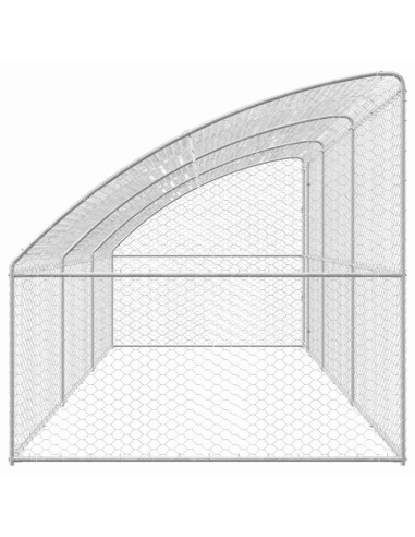 Cuccia per cani 3 pcs Argento 6 x 2 x 2 m Acciaio zincato