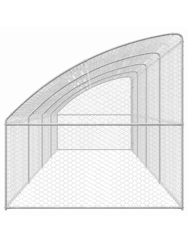 Cuccia per cani 4 pcs Argento 8 x 2 x 2 m Acciaio zincato
