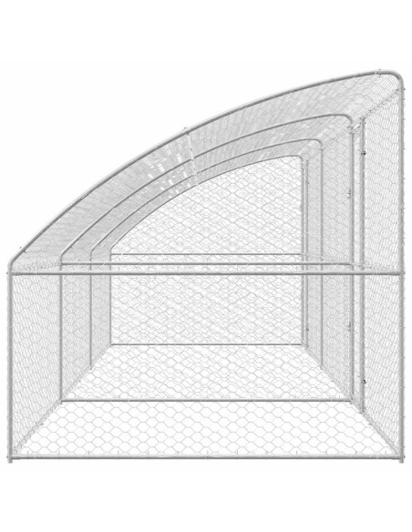 Cuccia per cani 3 pcs Argento 6 x 2 x 2 m Acciaio zincato