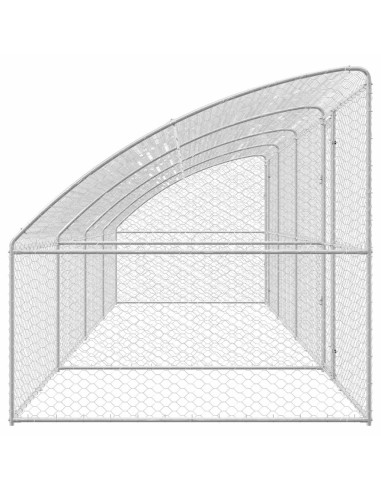 Cuccia per cani 4 pcs Argento 8 x 2 x 2 m Acciaio zincato