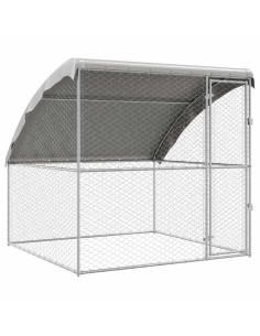 Cuccia per cani Argento 2 x 2 x 2 m Acciaio zincato 2