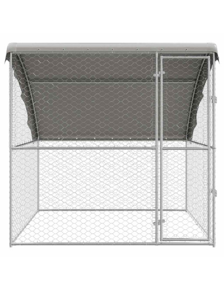 Cuccia per cani Argento 2 x 2 x 2 m Acciaio zincato