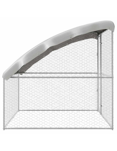 Cuccia per cani Argento 2 x 2 x 2 m Acciaio zincato