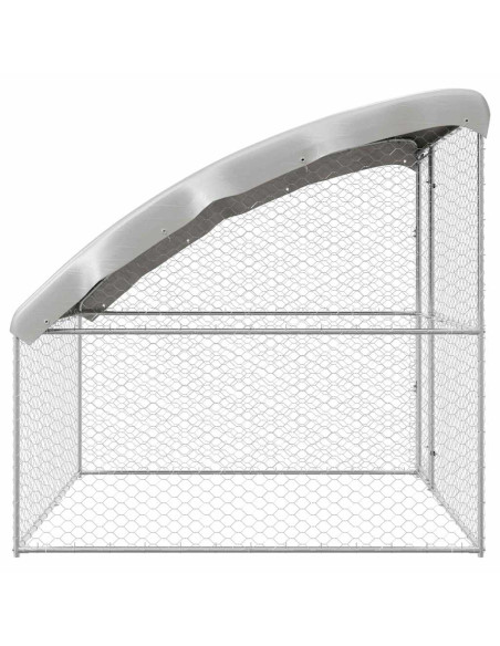 Cuccia per cani Argento 2 x 2 x 2 m Acciaio zincato