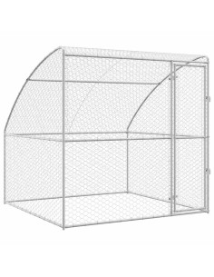 Cuccia per cani Argento 2 x 2 x 2 m Acciaio zincato 2