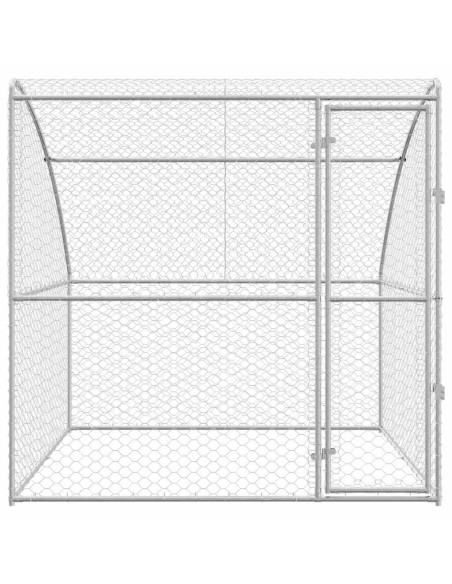 Cuccia per cani Argento 2 x 2 x 2 m Acciaio zincato